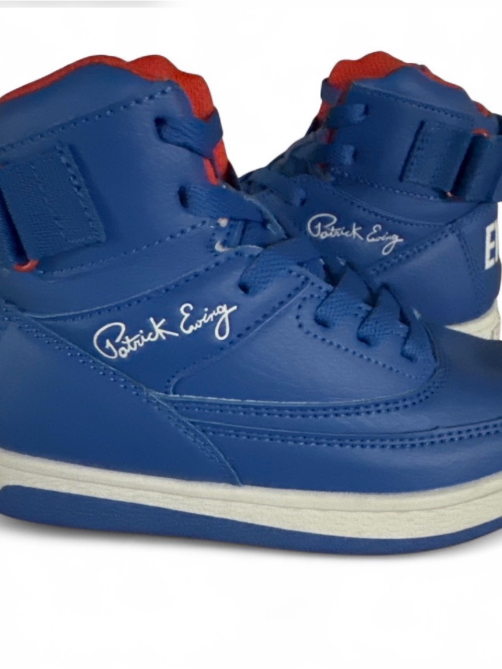 Patrick Ewing Kids' High-Top Sneakers in Blue with Orange Accent NY Knicks Color